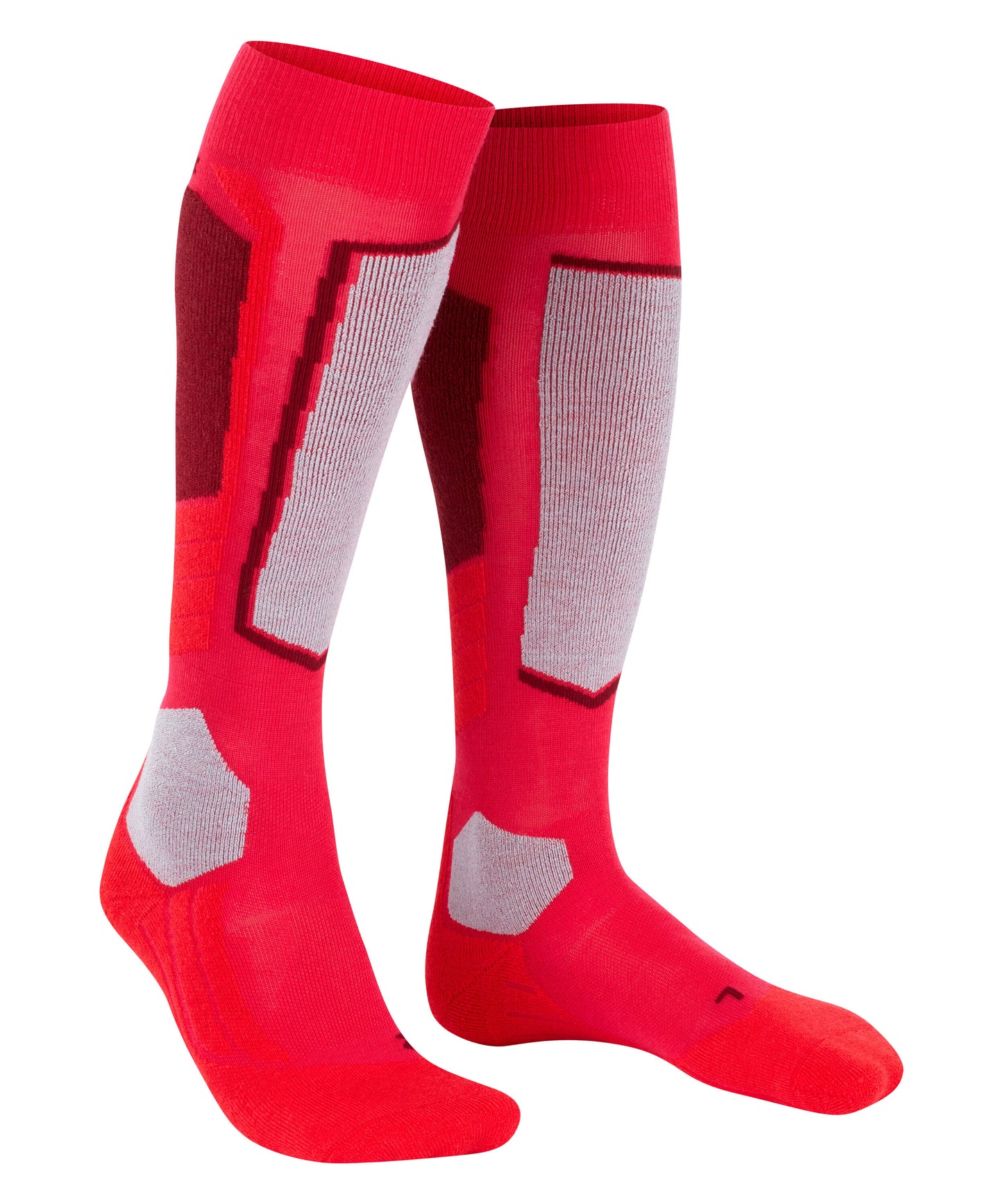 Falke SK2 Womens Red/ Maroon/ Grey Ski Socks