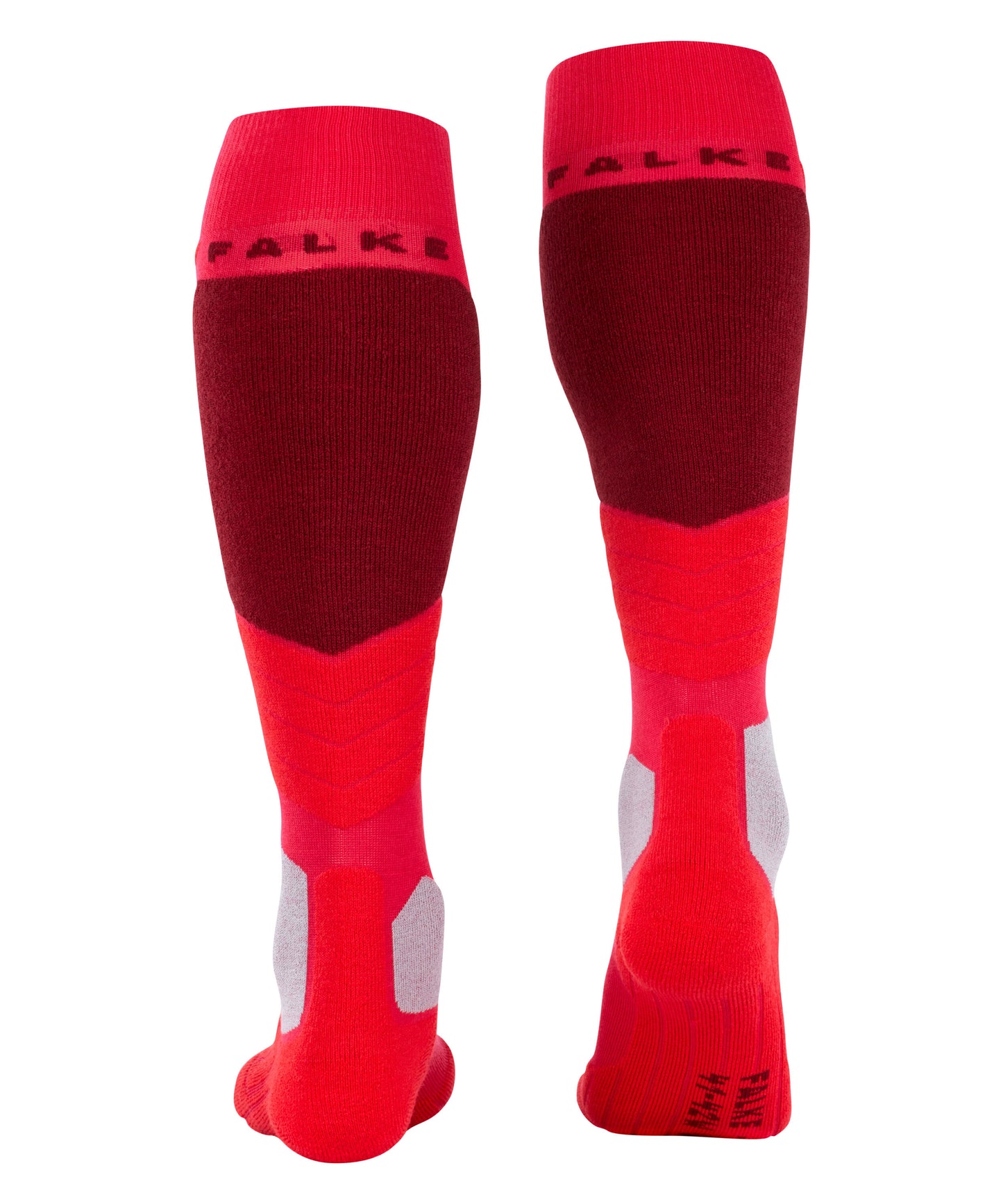 Falke SK2 Womens Red/ Maroon/ Grey Ski Socks