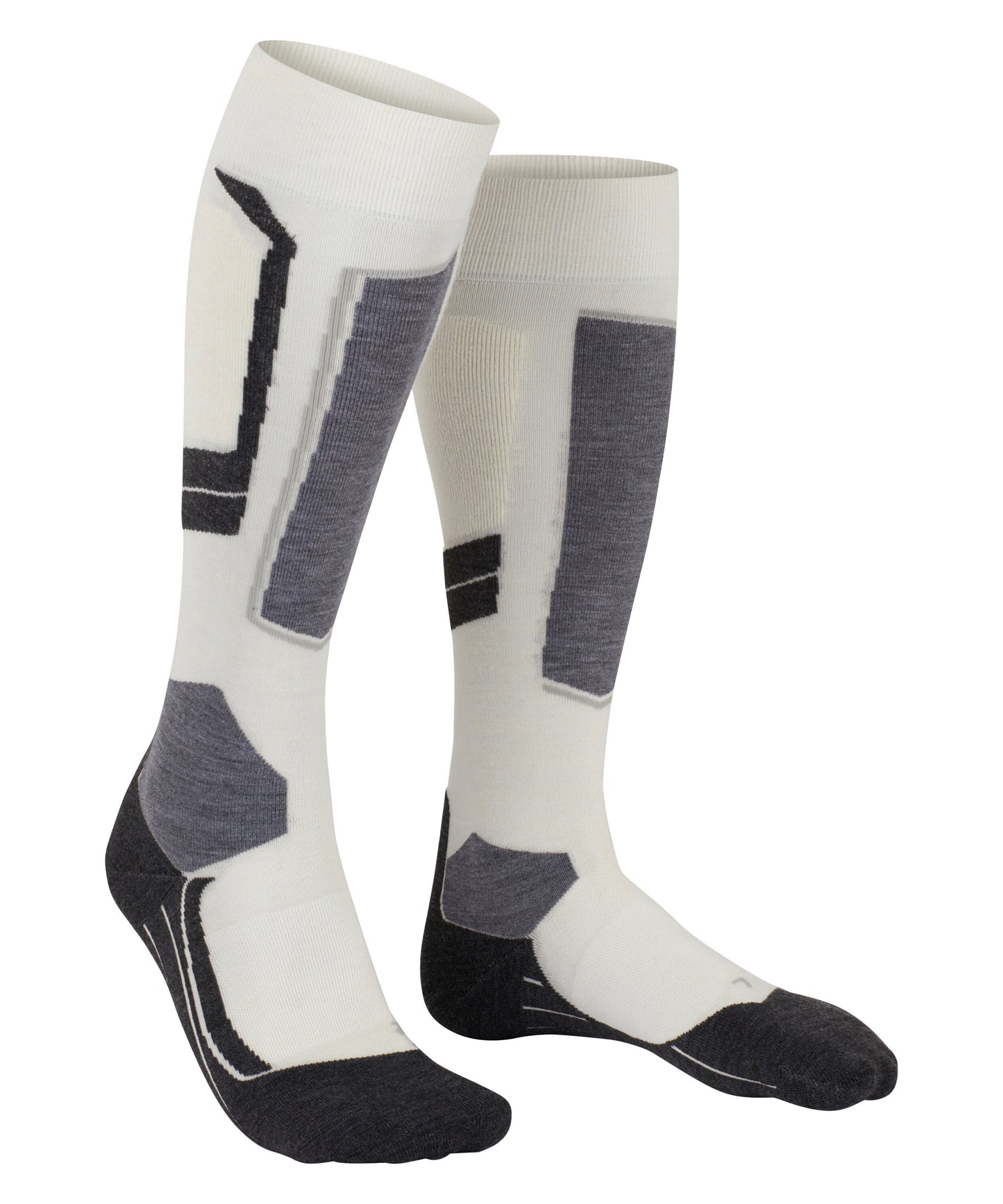 Falke SK4 Womens White/ Grey/ Black Ski Socks