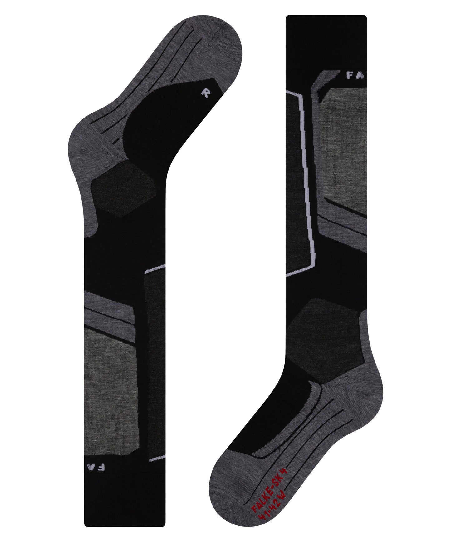 Falke SK4 Womens Black/ Grey/ White Ski Socks