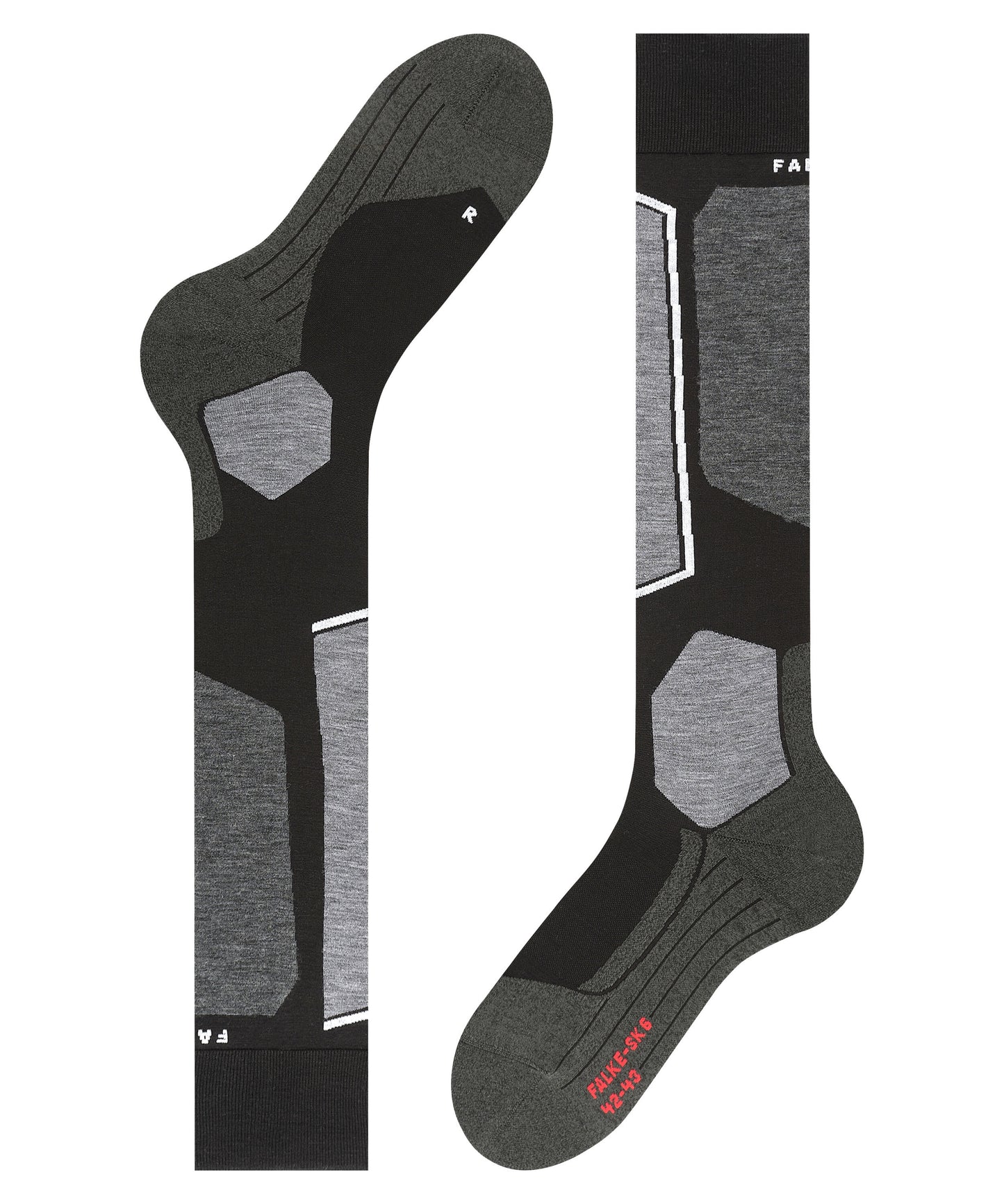 Falke SK6 Mens Ski Socks Black