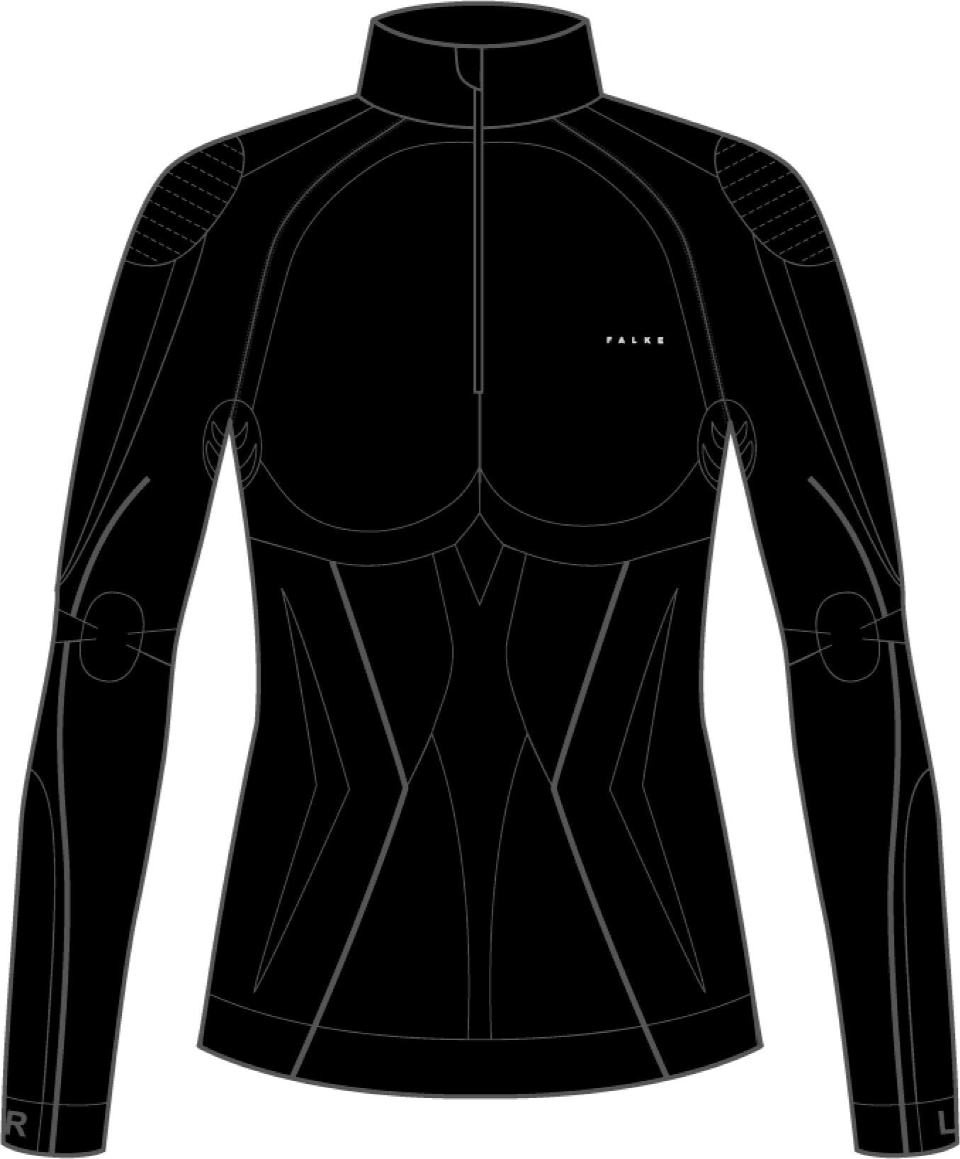Falke Womens Max Warm Zip Shirt Tight