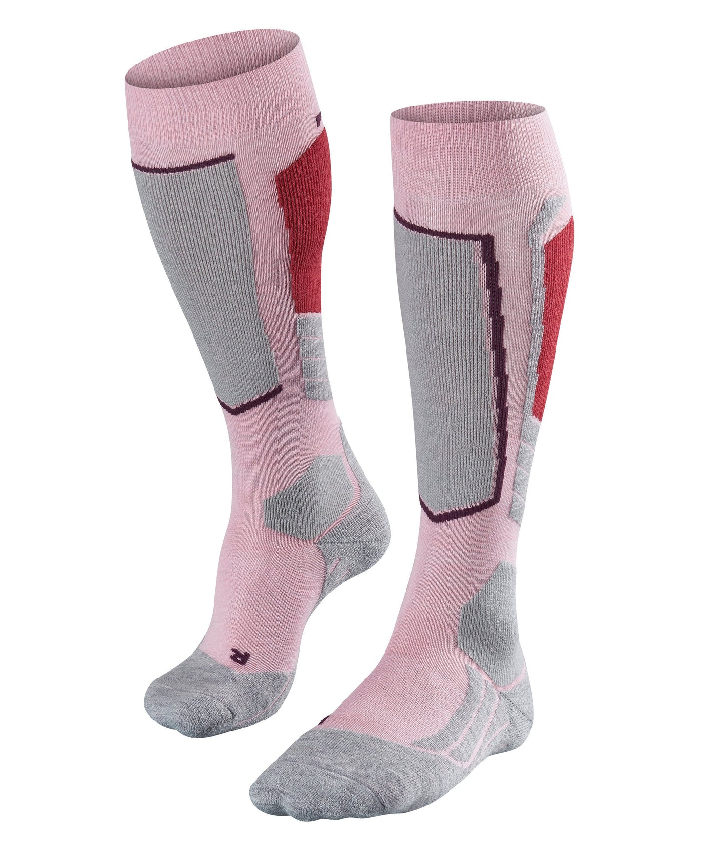 Falke SK2 Womens Red/ Rose/ Grey Ski Socks