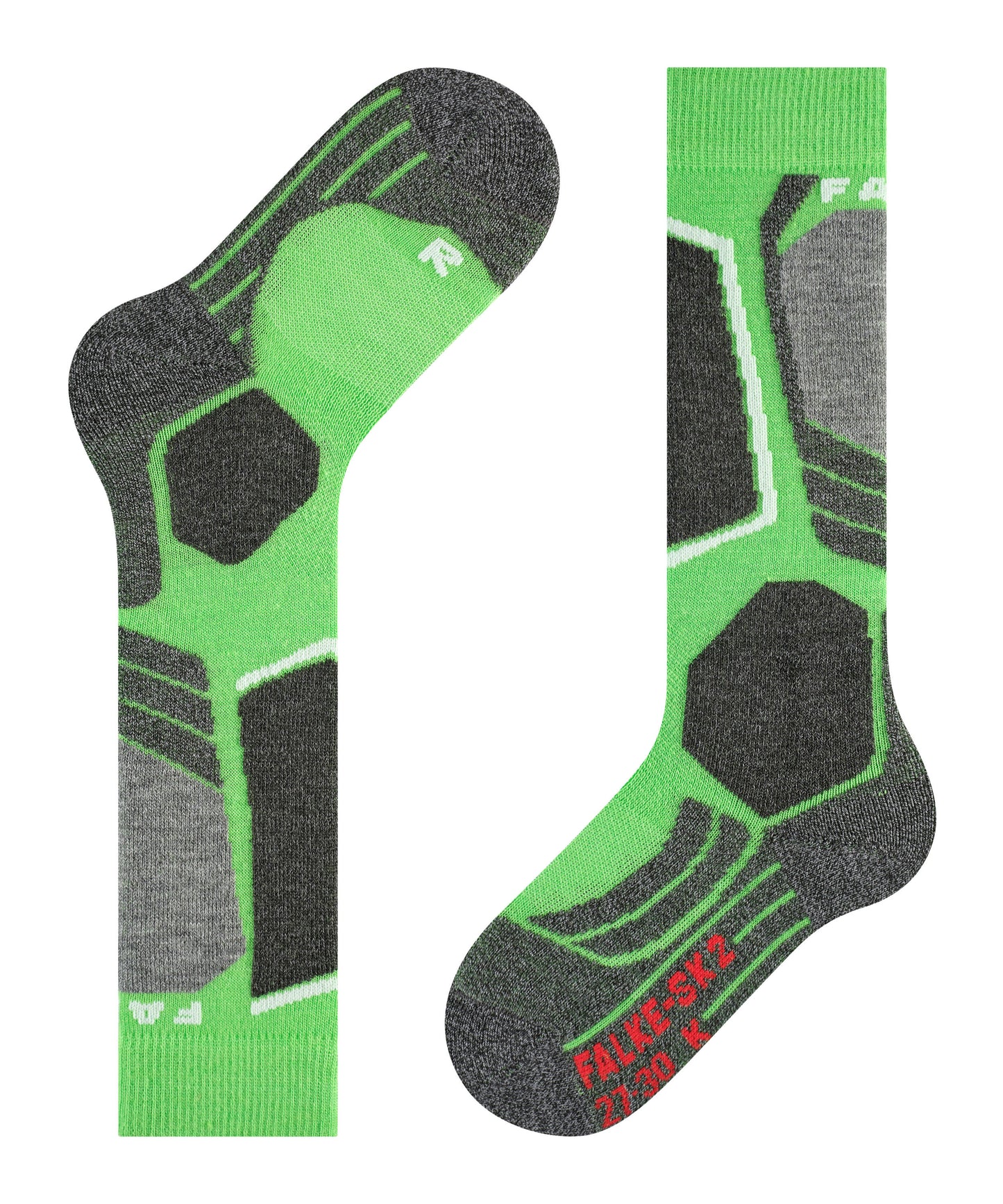 Falke SK2 Kids Vivid Green Intermediate Ski Socks