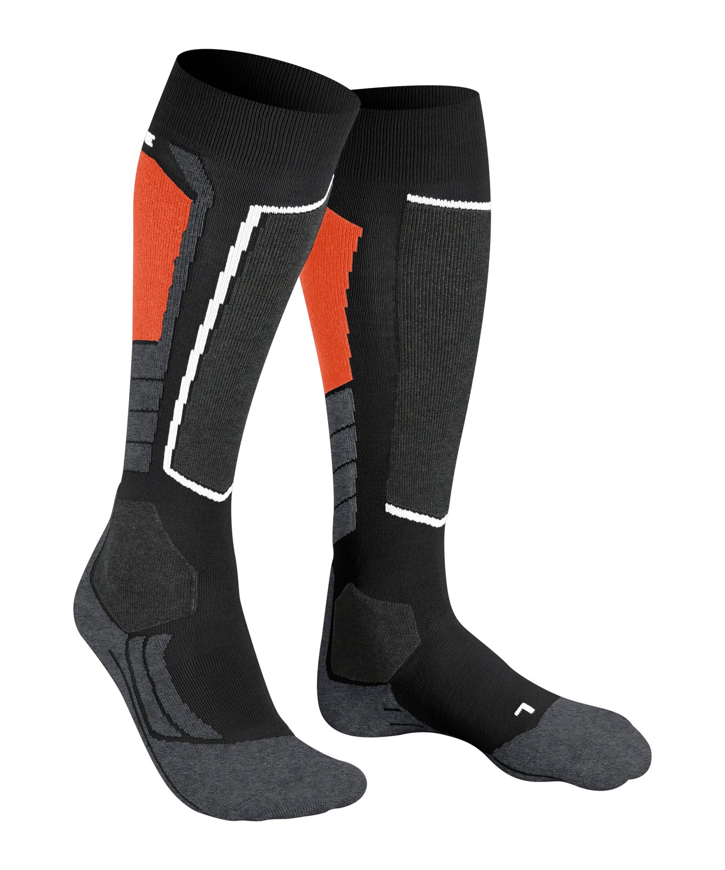 Falke SK2 Mens Black/Orange Ski Socks