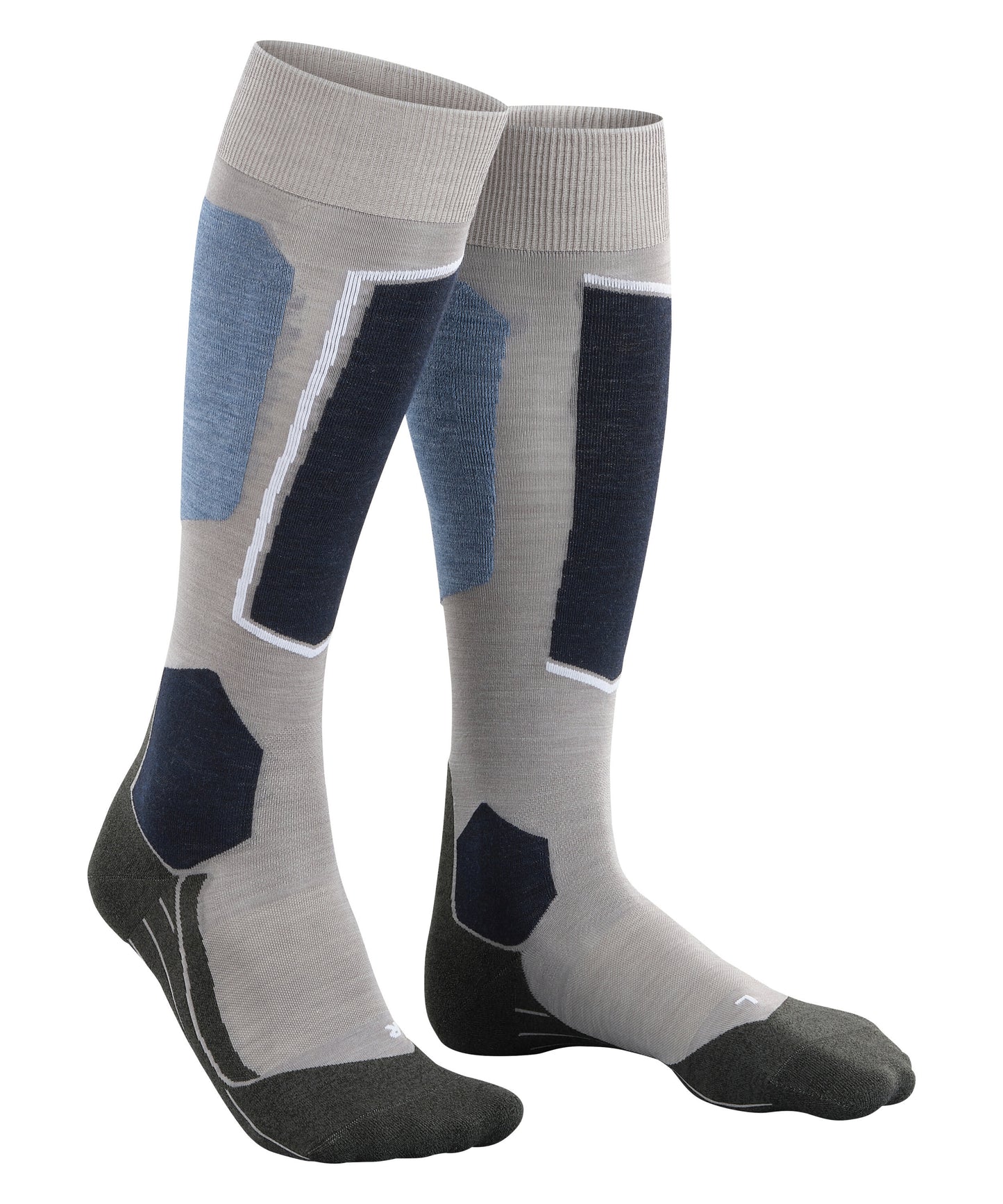 Falke SK6 Mens Ski Socks Grey/ Blue/ Black