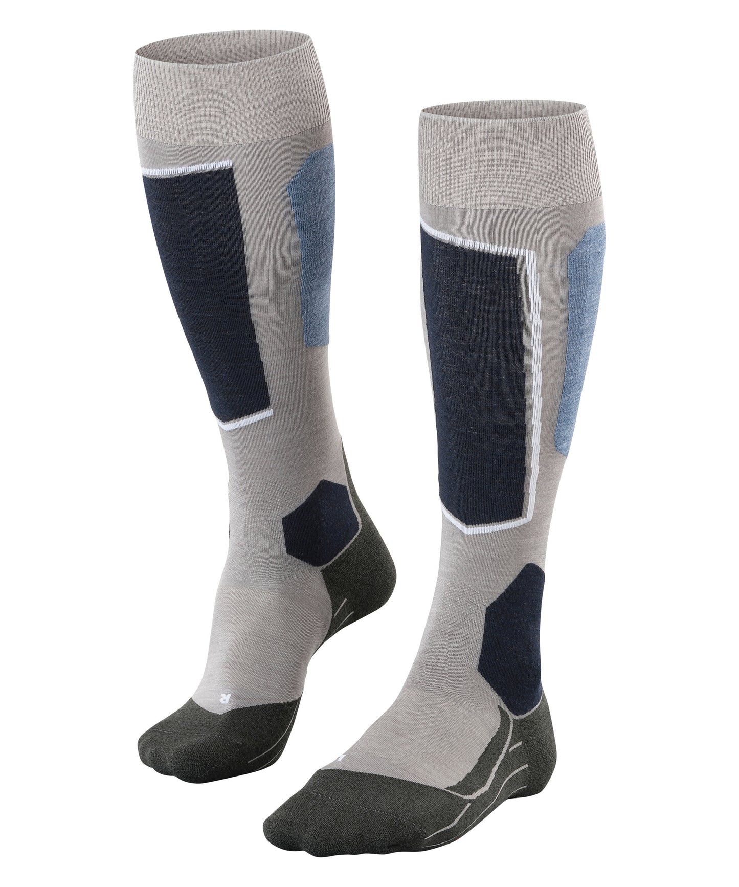 Falke SK6 Mens Ski Socks Grey/ Blue/ Black