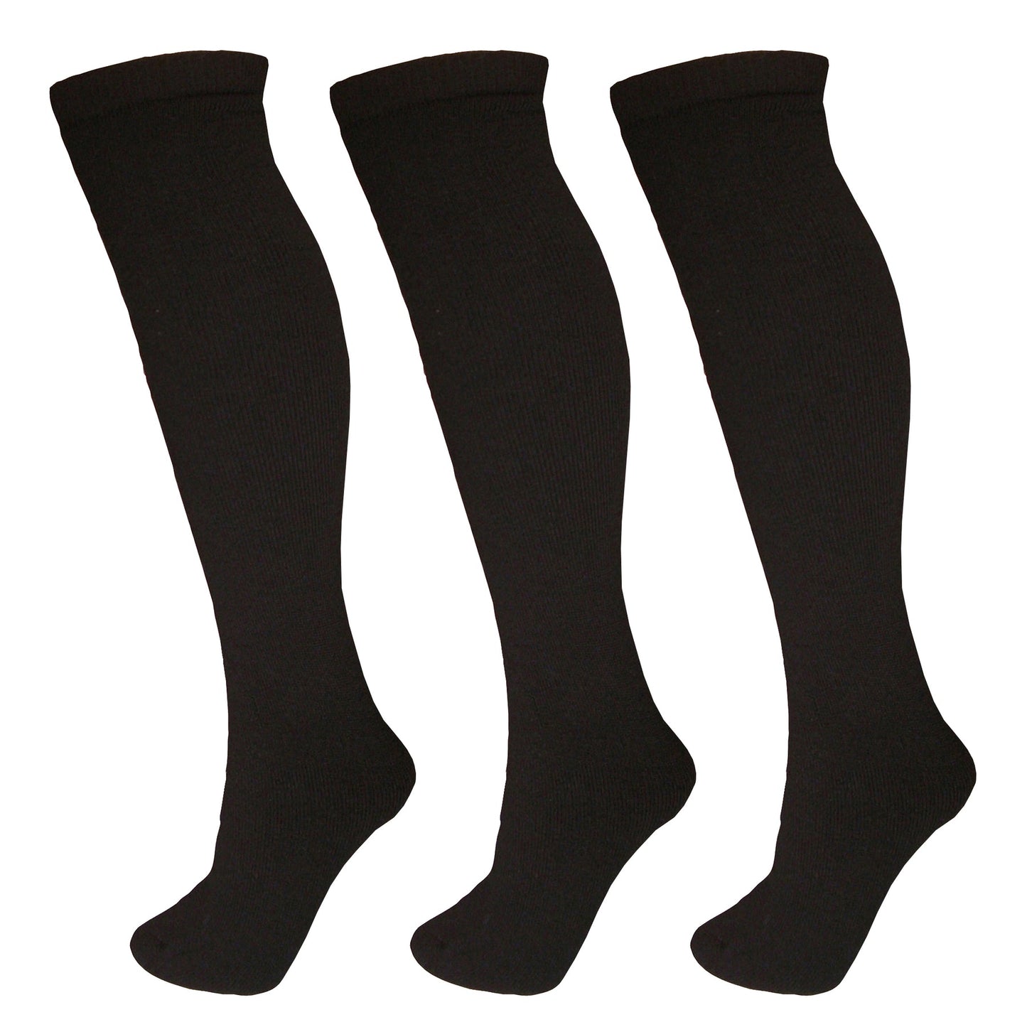 ParkPipePiste Adult Essential Triple Pack Black Ski Socks