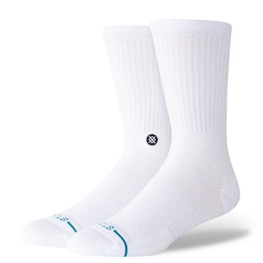 Stance Icon Crew Socks (White/Black)