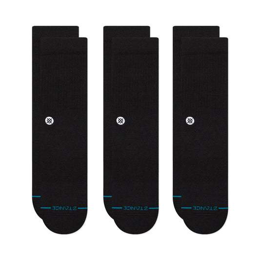 Stance Icon 3-Pack Socks (Black)