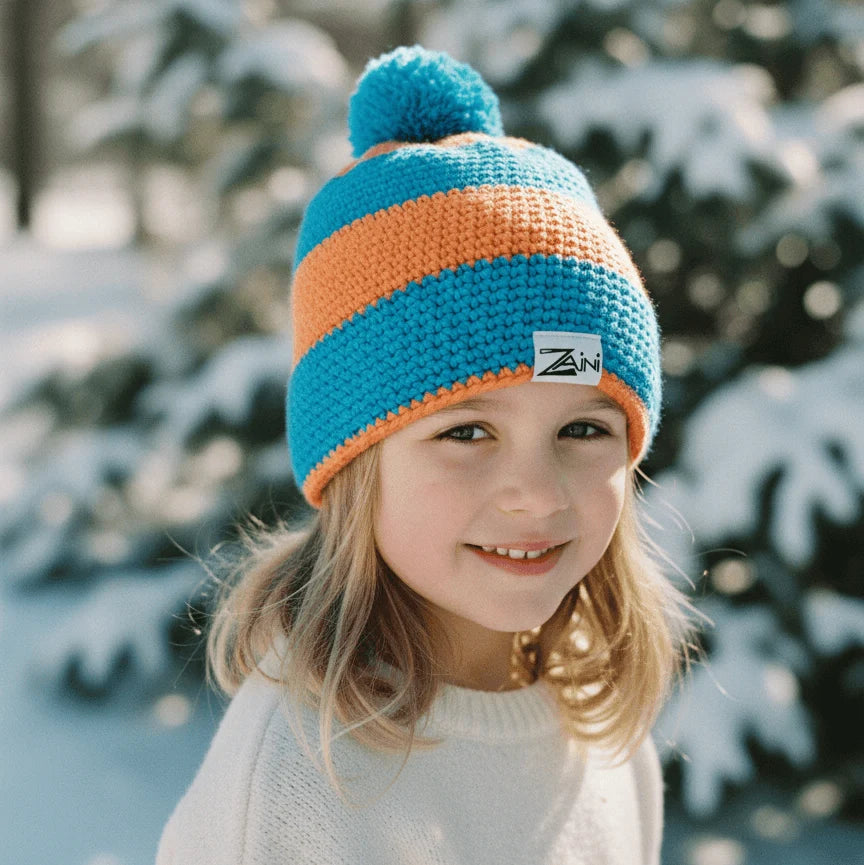 Zaini Oronsay Kids Beanie Bobble Hat